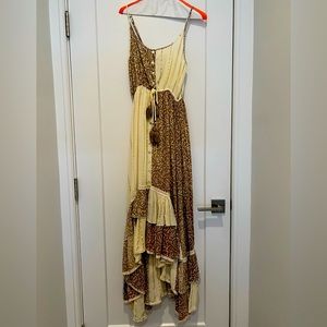 Gorgeous! HighQuality dress wearable w bootie-wedge-sandals Gold throughout